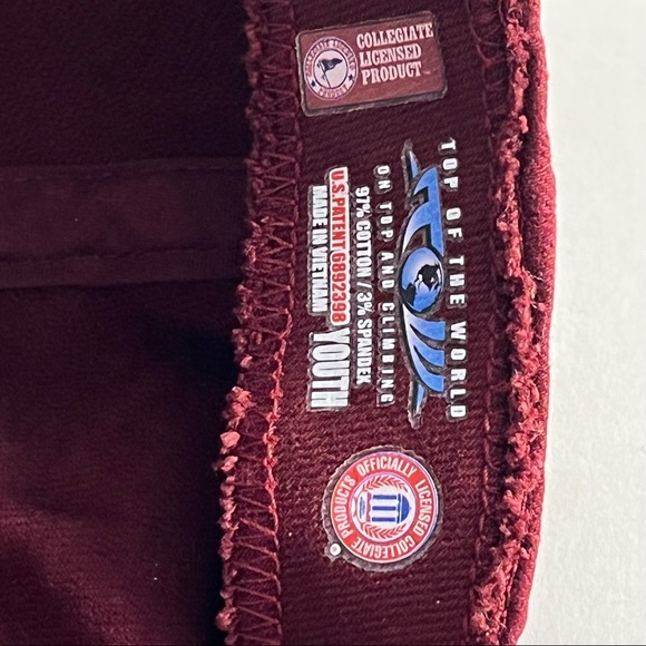 Texas A&M Youth Fitted Cap. Top of the World Fitted Cap Maroon Aggies Licensed - Picture 7 of 12